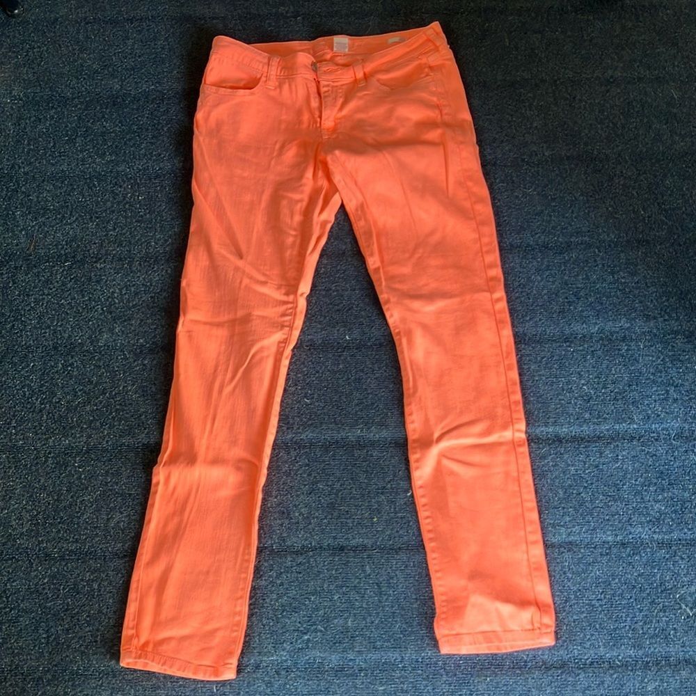 Arizona Jean Company Orange/Coral Straight Leg Jeans